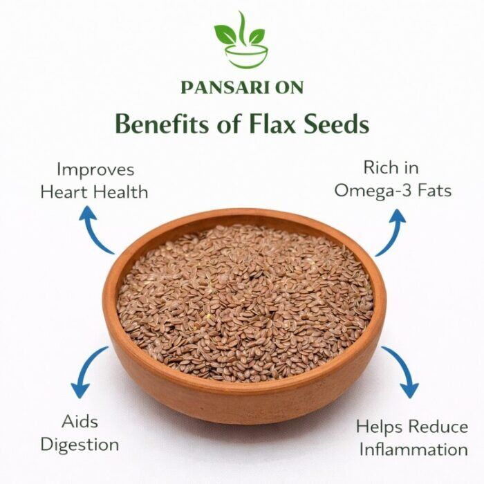 Flax seeds, alsi, pansari on 1 Flax seeds, alsi, pansari on 1