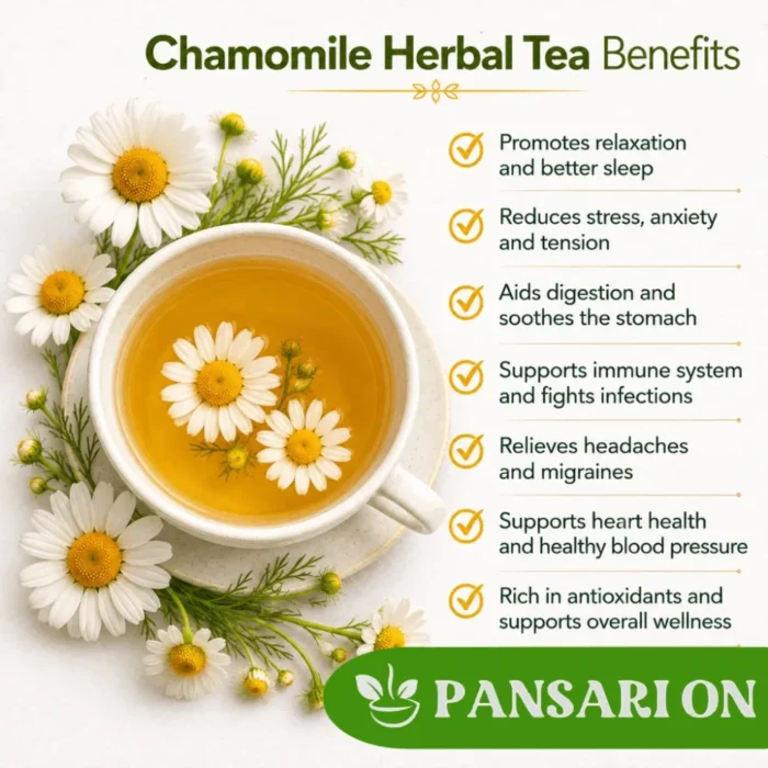 chamomile flower tea benefit, pansari on (1)